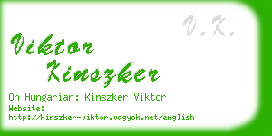 viktor kinszker business card